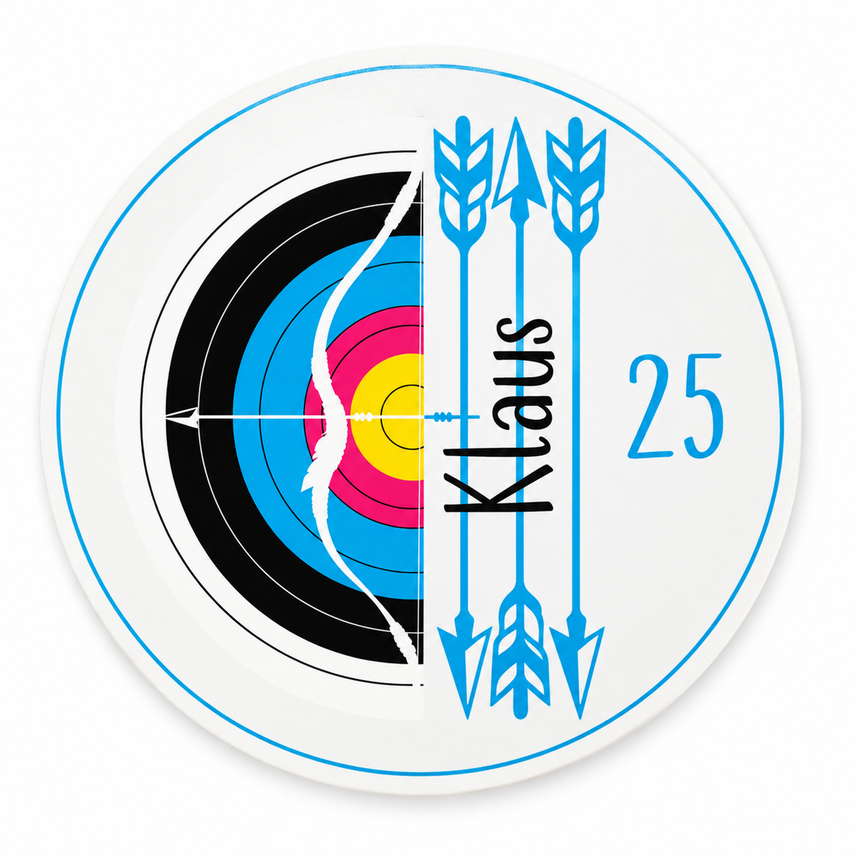 MUCKKI-PRO:8577b3222b4b476d37baffccb747b1fb6229a88b616c52f3a8e8818fcd522e4e:Tortenaufleger Geburtstag Archer 5 Name & Zahl (20cm) Fondant Papier