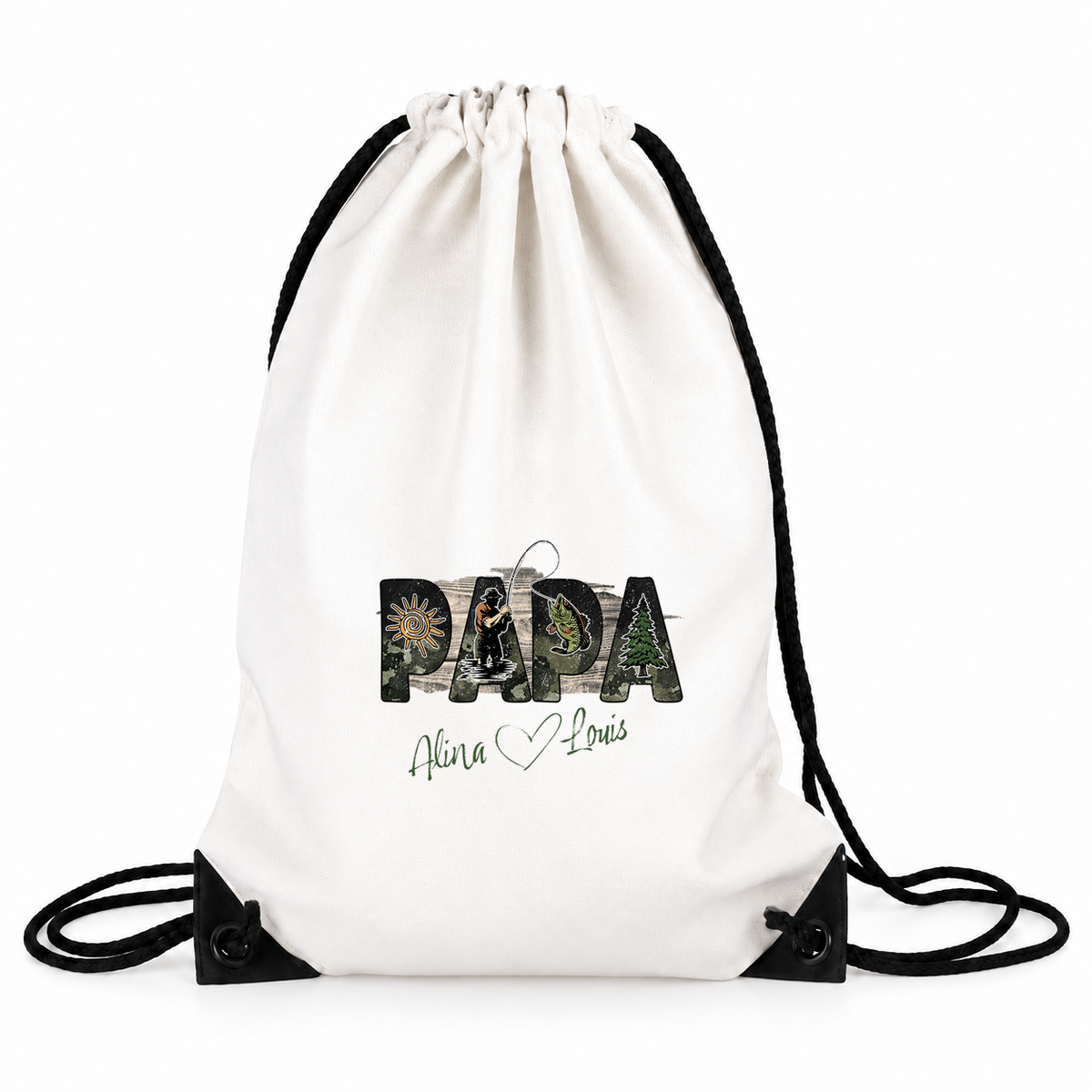 MUCKKI-PRO:5c9ced62720ff50c885df5def3b6959eb2e85bcaaa5177132b2fd3ddb3e8ffb9:Turnbeutel Papa Angler mit Wunschnamen personalisiert
