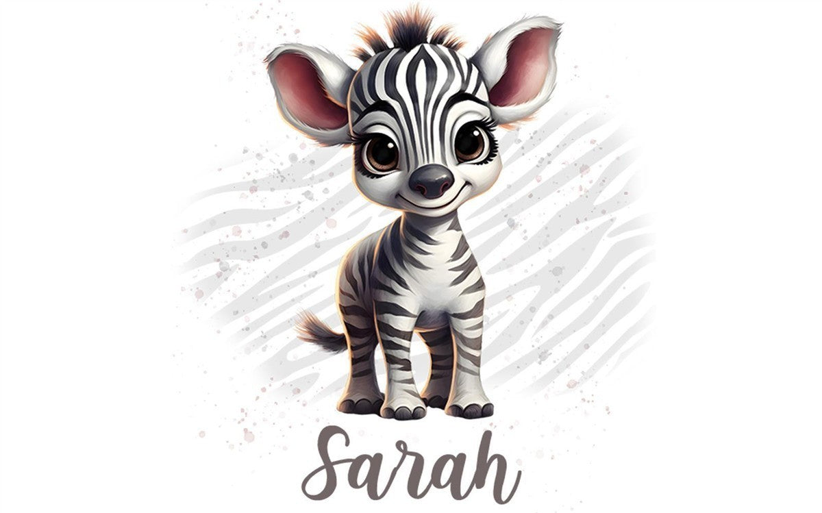 Tasse Wunschname Zebra 1 Emaille Kinderbecher