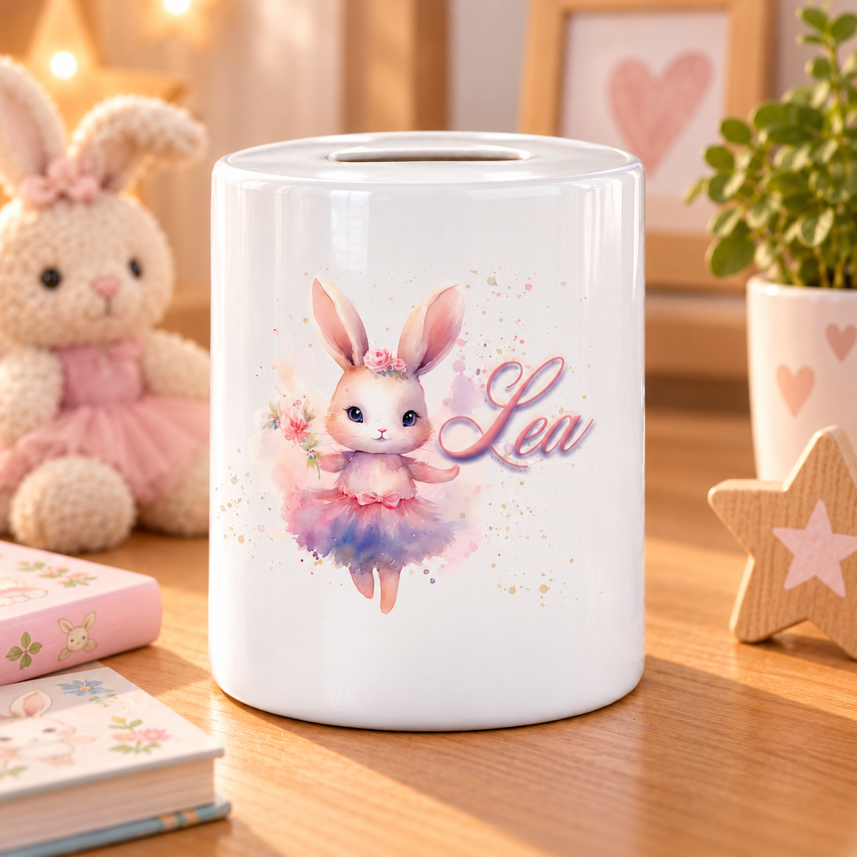 MUCKKI-PRO:caf258a1cd6a85933a24620ca2eaa90bc06f782eff6290e22bf694f2ec682820:Spardose mit Wunschname Ballerina 4 personalisiert