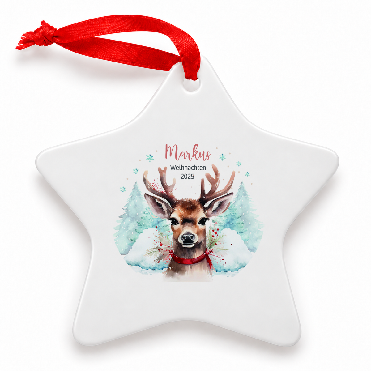 MUCKKI-PRO:54517846b81a7a42de0e19c633bda719c9af666bc2688fd2bf8d98bf189aee61:Weihnachtsanhänger personalisiert Rentier Papa mit Wunschnamen – Rund, Stern, Herz oder Glocke