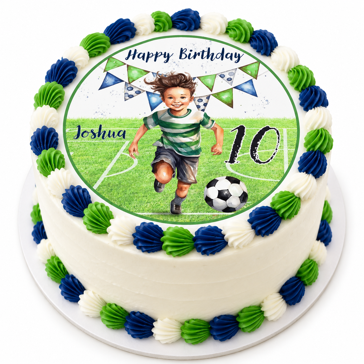 MUCKKI-PRO:bd9f5802fade3e65c899fabc0b06ac540c5842c418079f11a4efeb6aea553c7e:Tortenaufleger Geburtstag Fußball 5 Name & Zahl (20cm)
