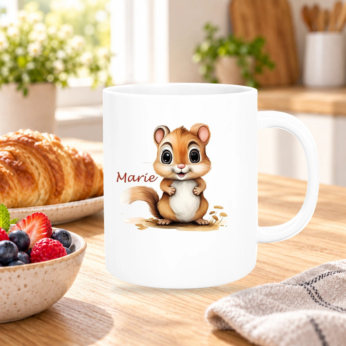 MUCKKI-PRO:f35542329f39c82aa3e50f04511c023585f3621455dd3bb61feafec48b179472:Tasse Wunschname Chipmunk 2 Keramik Kinderbecher personalisiert versch. Farben