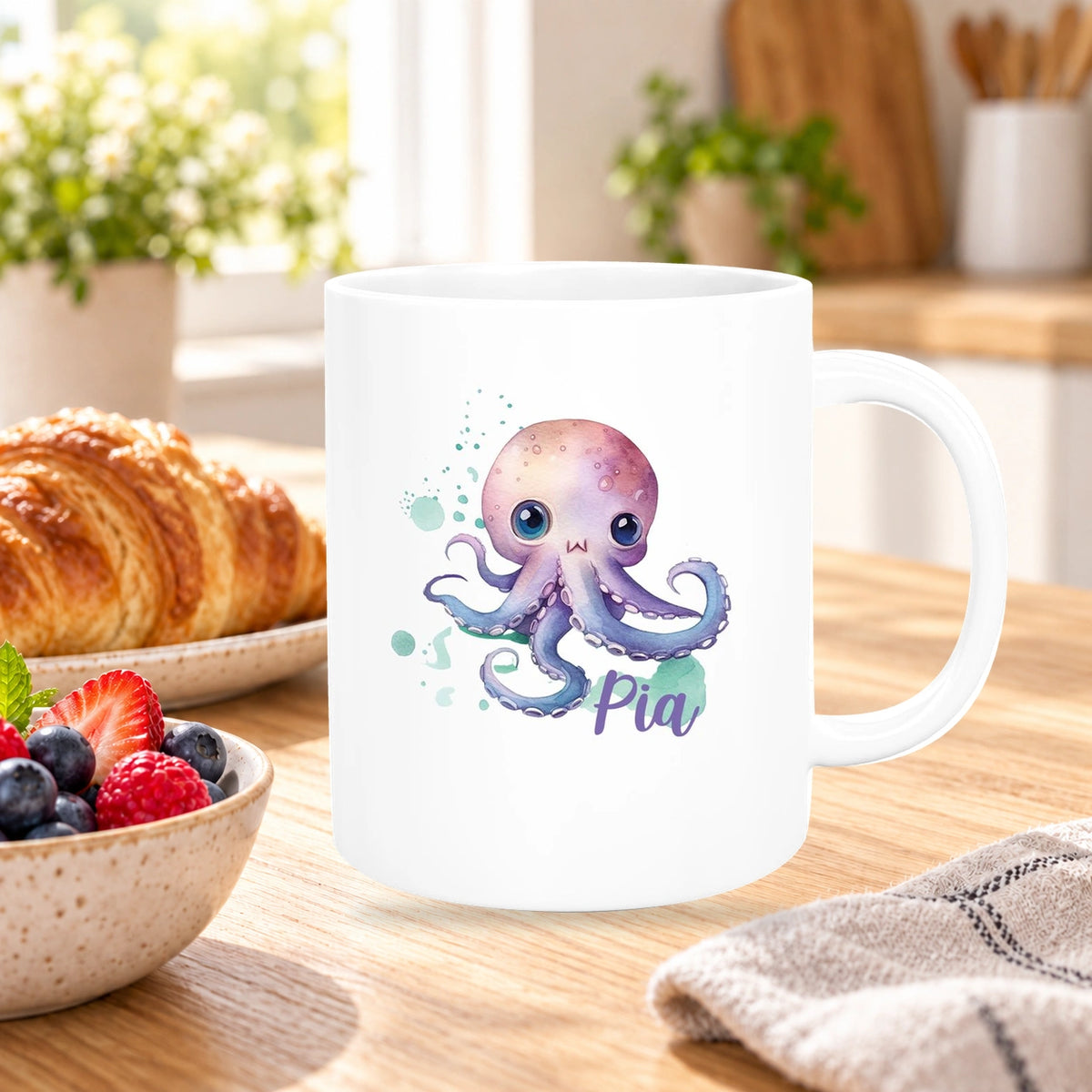 MUCKKI-PRO:c8b4522d8d8008006077cbe1e6b033688d112cc6618a2674fdd9192062b0cb6f:Tasse Wunschname Meerestiere-Oktopus 1 Keramik Kinderbecher versch. Farben