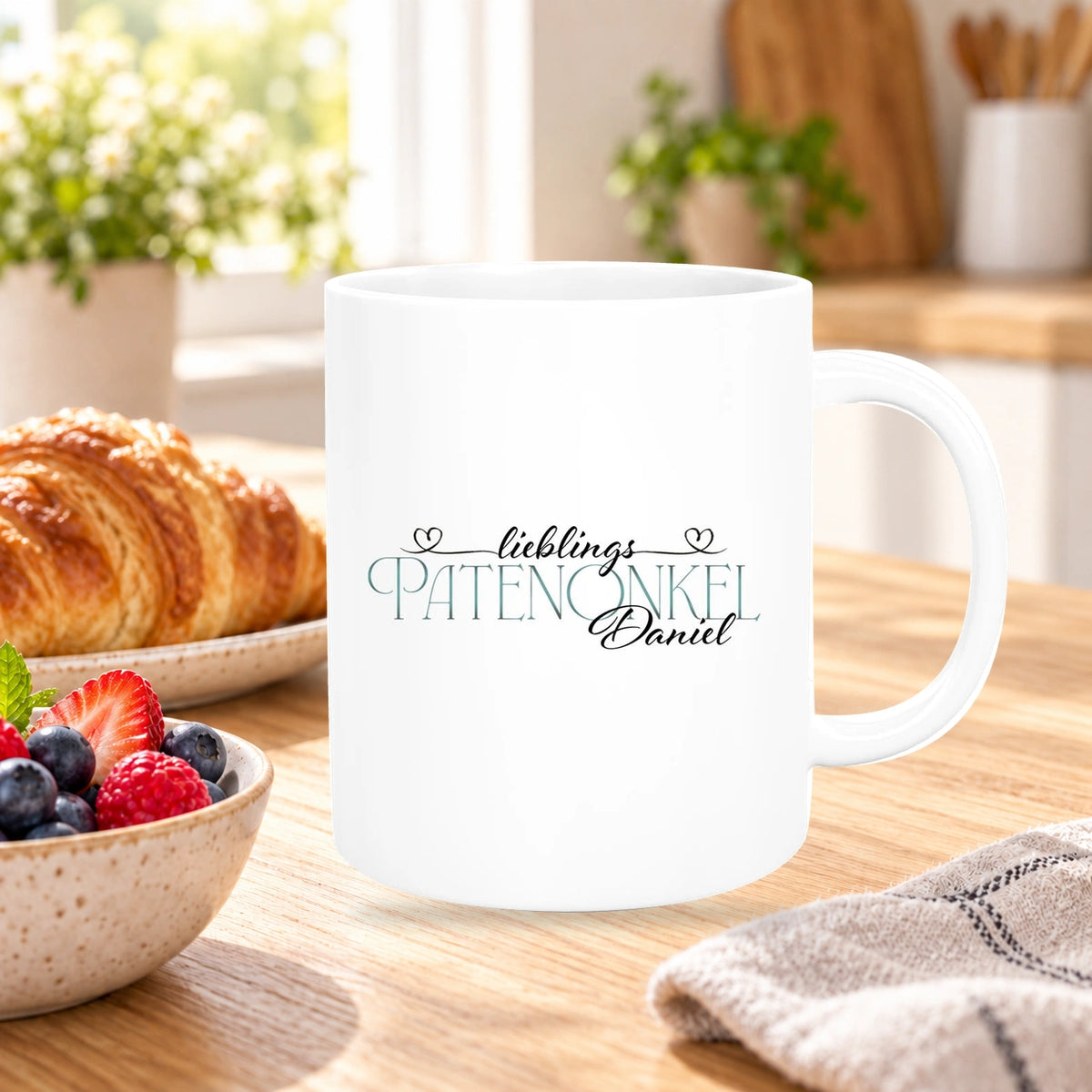 Tasse Wunschname Lieblings-Patenonkel 1 personalisiert Keramik versch. Farben