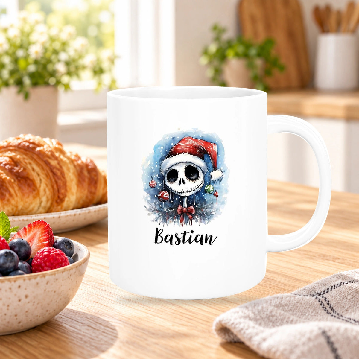 Tasse Wunschname Weihnachten Nightmare before Christmas 2 Keramik versch. Farben