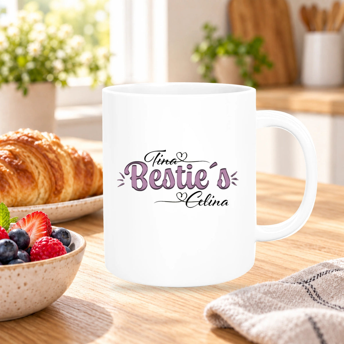 Tasse Wunschname Lieblings-Bestie 1 personalisiert Keramik versch. Farben