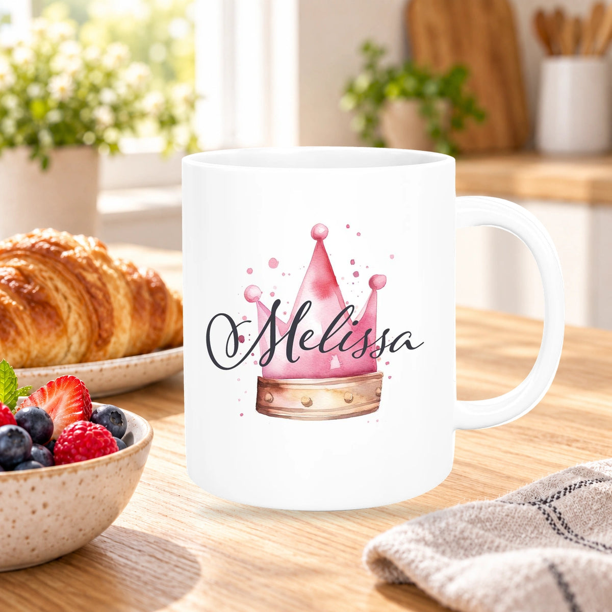 Tasse Krone 1 Wunschname Keramik Kinderbecher personalisiert versch. Farben