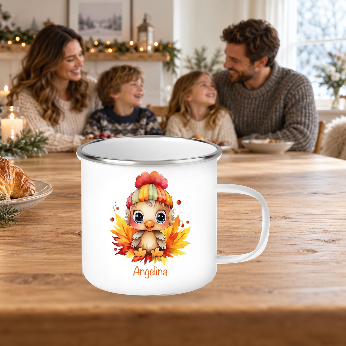 MUCKKI-PRO:eb19118b79fc6b5cbcde5f2b221ed78f1fd9ae6afebcdf15276788caf5138795:Tasse Wunschname Küken 1 Emaille Kinderbecher personalisiert