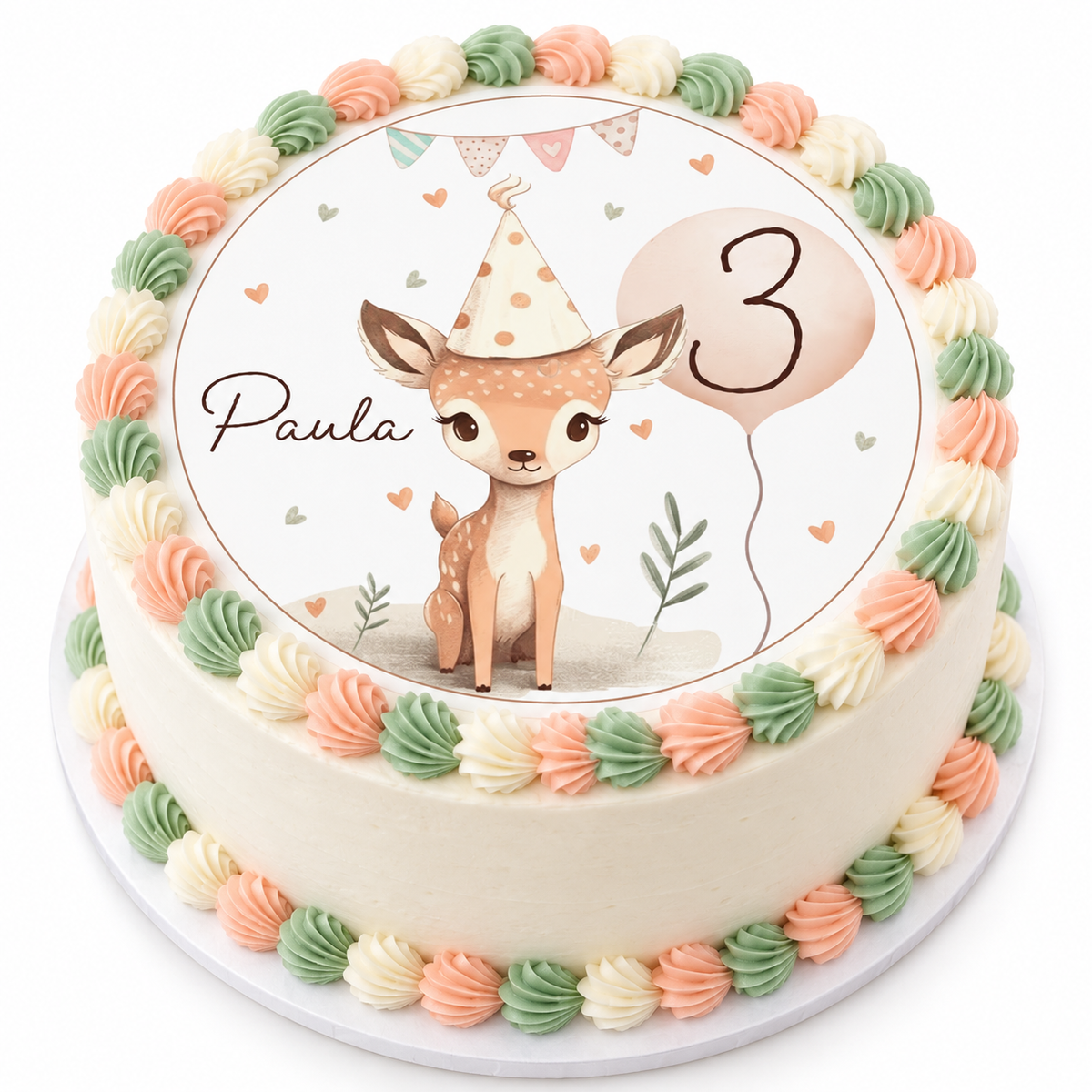 MUCKKI-PRO:d24d5d2f964b1cdfa805e2d2b44a2cc63ca339a9e63eb44103ceedb0ea620198:Tortenaufleger Geburtstag Reh 1 Name & Zahl (20cm)