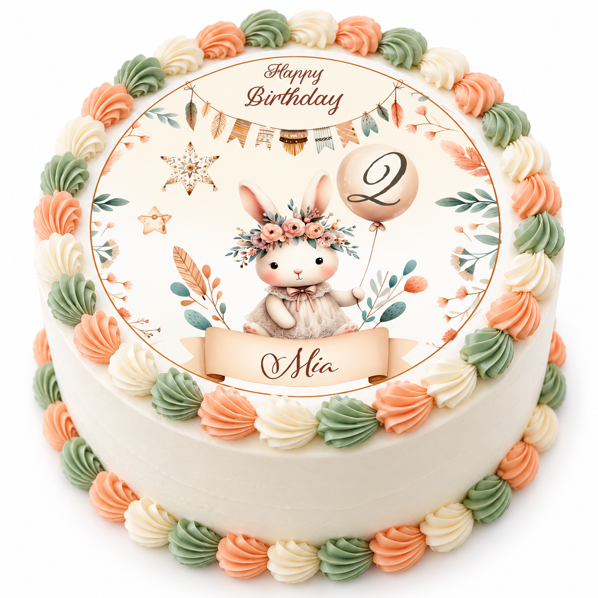 MUCKKI-PRO:baad5fb8db7e5b15f77ae9edaccb813a5134f0769cdaa5e1b9b31691ff091dd2:Tortenaufleger Geburtstag Hase 3 Name & Zahl (20cm)
