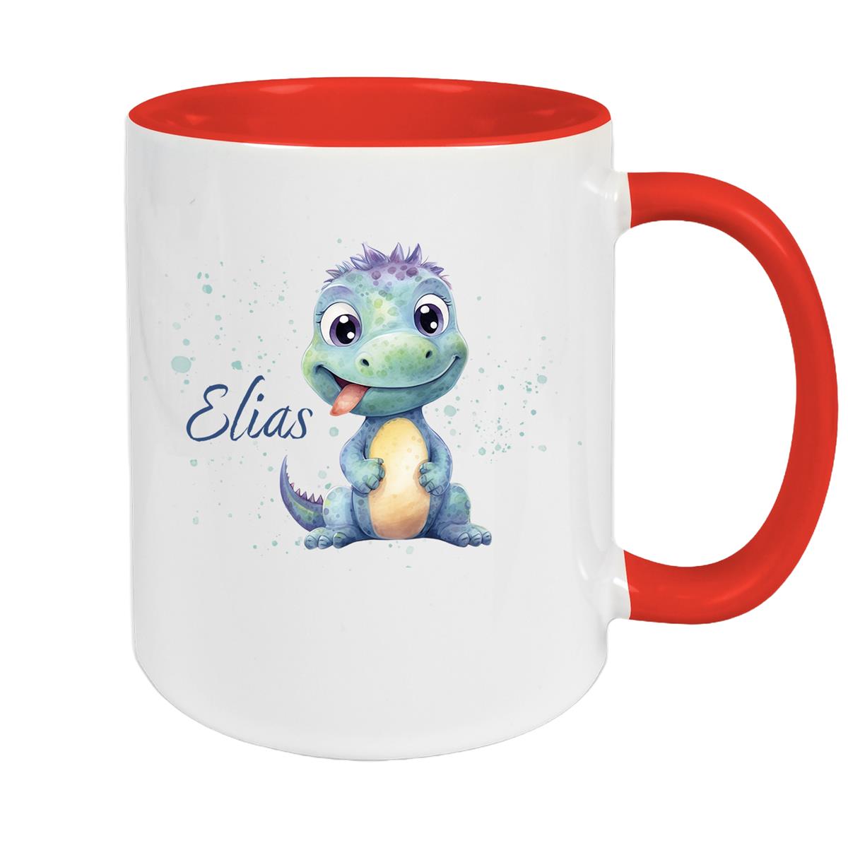 Tasse Dino 13 Wunschname Keramik Kinderbecher Personalisiert versch. Farben