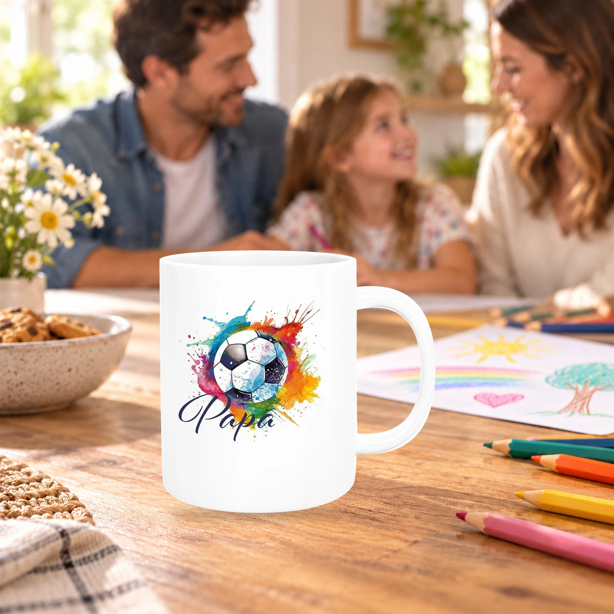 Tasse Wunschname Fußball 20 Personalisiert Keramik Kinderbecher versch. Farben