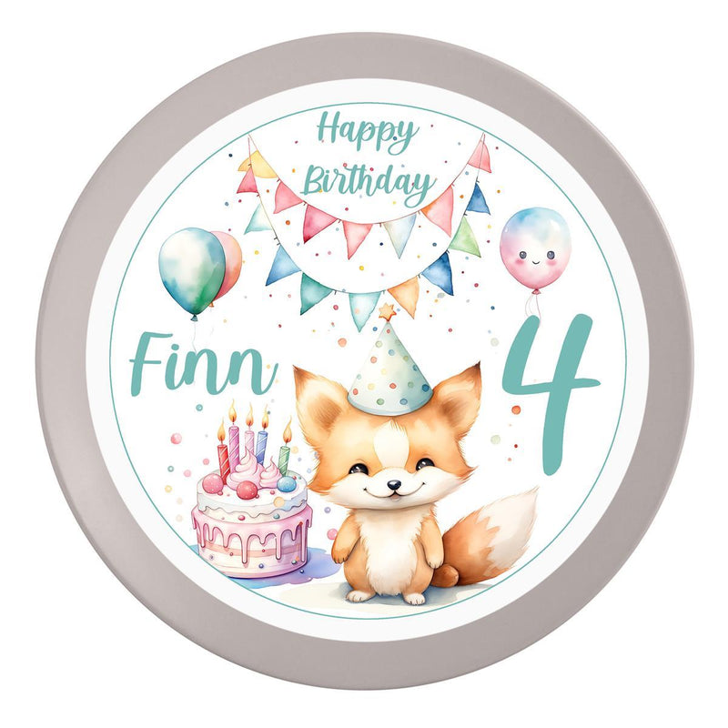 Tortenaufleger Geburtstag Fuchs 1 Name & Zahl (20cm)