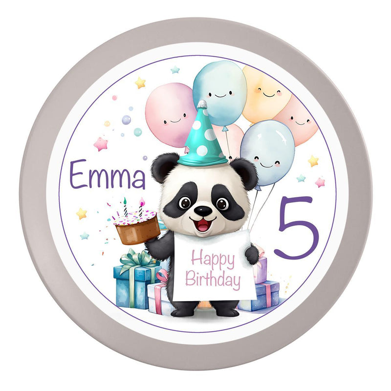 Tortenaufleger Geburtstag Panda 2 Name & Zahl (20cm)