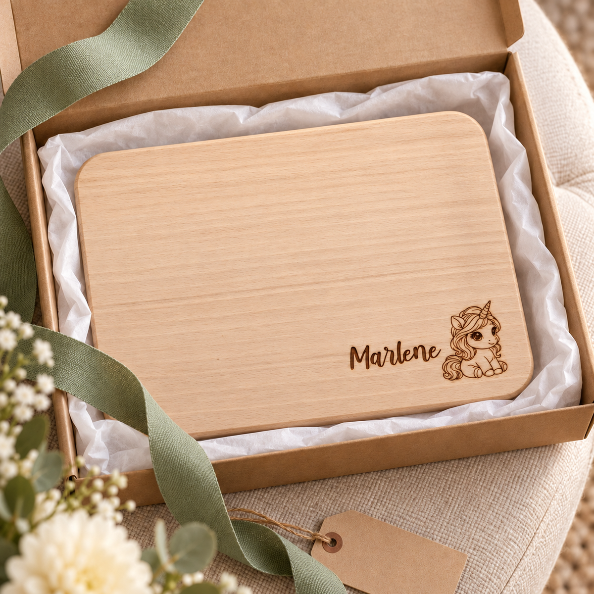 MUCKKI-PRO:04297d0e07e67f00279b765f70f15dc7529f60ef9f34dfe11df4f3d651d0f931:Frühstücksbrett personalisiert Einhorn 10.1 ,Holzbrett, Brettchen personalisiert