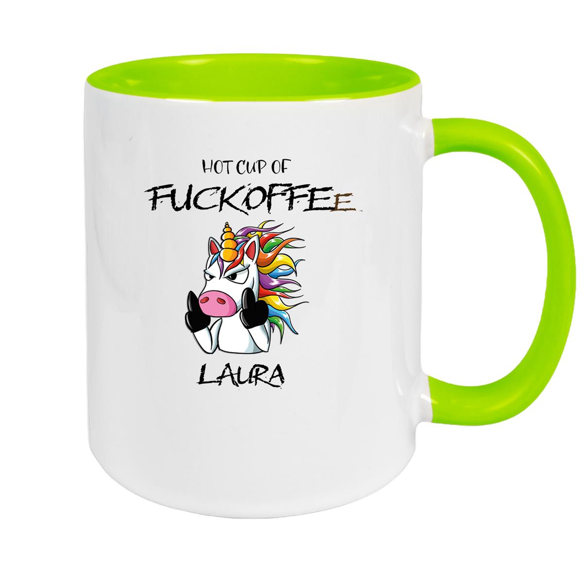 Tasse Einhorn 9 Wunschname Keramik Kinderbecher personalisiert versch. Farben