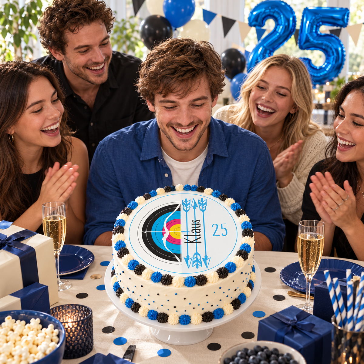 MUCKKI-PRO:b04a6b7963a05463fe493efb89922b08cd7e1ac8ab31b2378dad956bc201b8dd:Tortenaufleger Geburtstag Archer 5 Name & Zahl (20cm) Fondant Papier