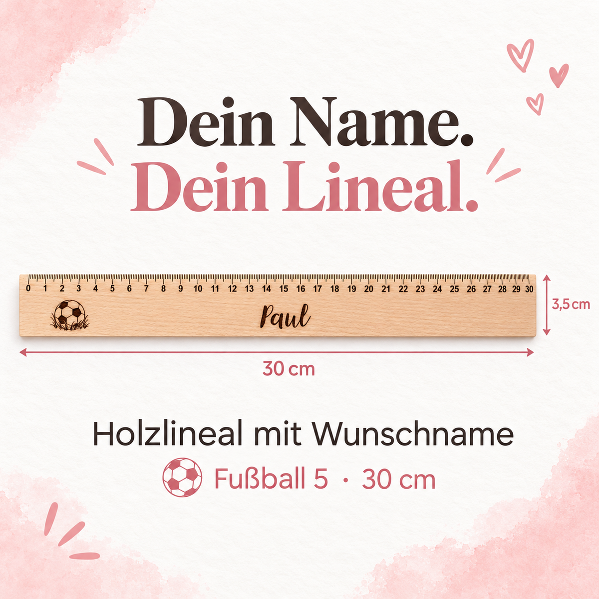 MUCKKI-PRO:28b5ea5b87fd8650084e511c8efa6366054bc45b36d549906d167f6c16a801b9:Lineal Holz personalisiert Fußball 5, 30cm