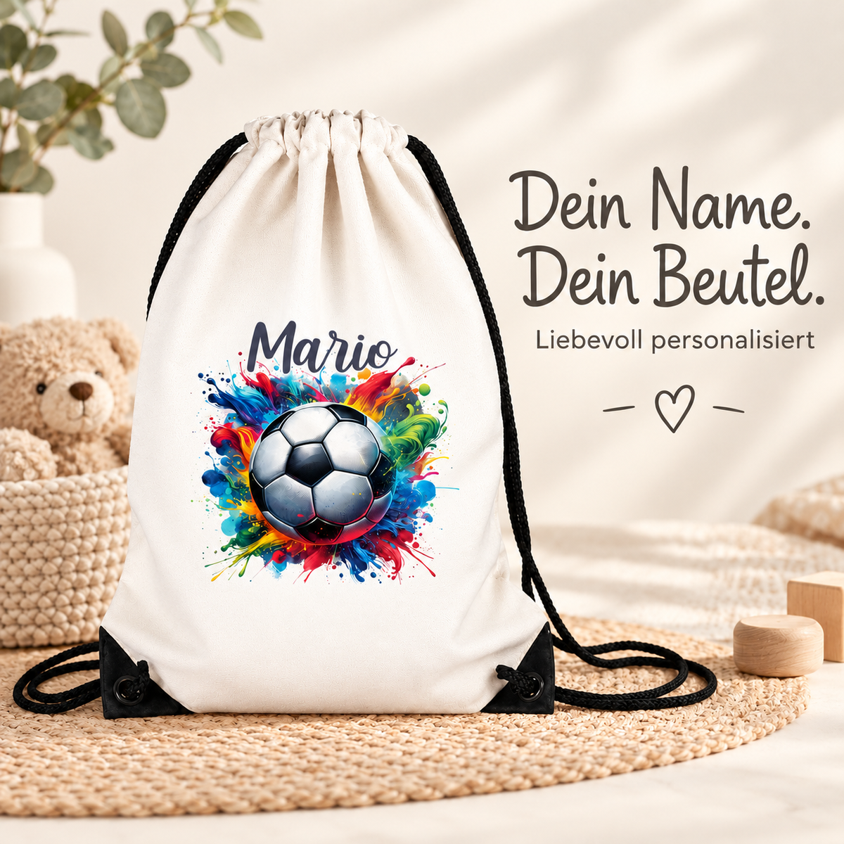 MUCKKI-PRO:360d6653ab8ab7a58115060f0d7e5b0066c304b6f2d4db8dcfb9073ece47ebdd:Turnbeutel Fußball 12 mit Wunschname personalisiert – 36 × 43 cm