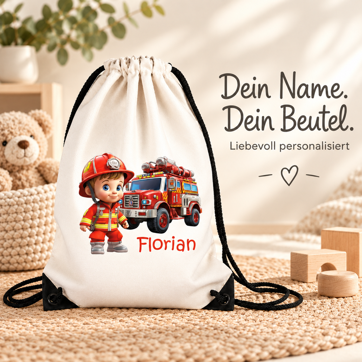 MUCKKI-PRO:2d16cd9ab90597827b011511d427046861db54ce8a08cba27d7856e553ddccf6:Turnbeutel Feuerwehr 2 mit Wunschname personalisiert