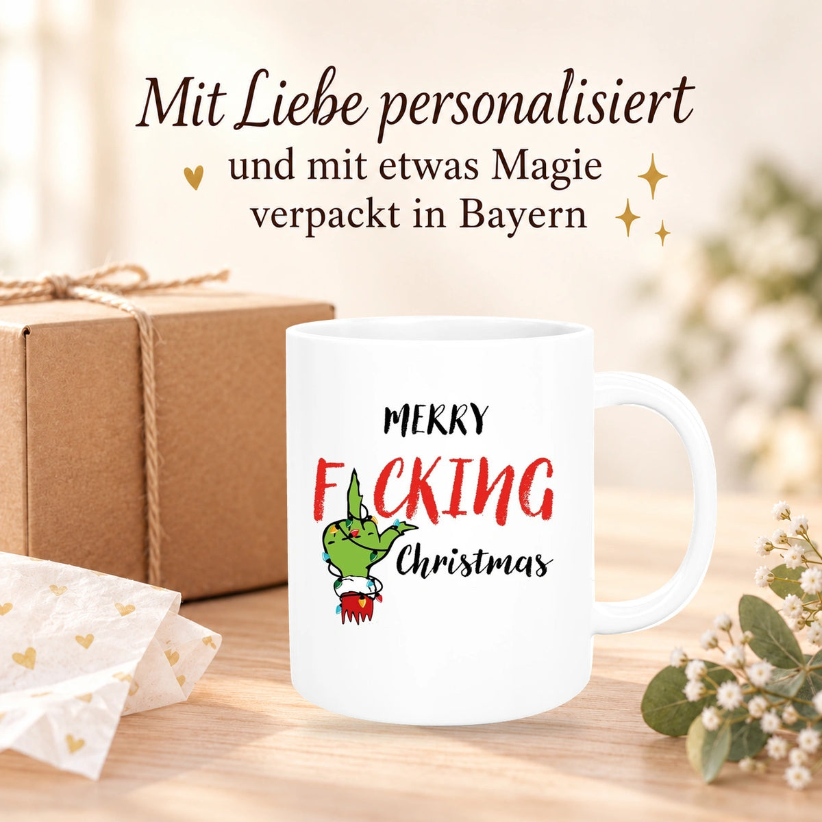 Tasse Wunschname Weihnachten Grinch 7 Keramik Kinderbecher versch. Farben