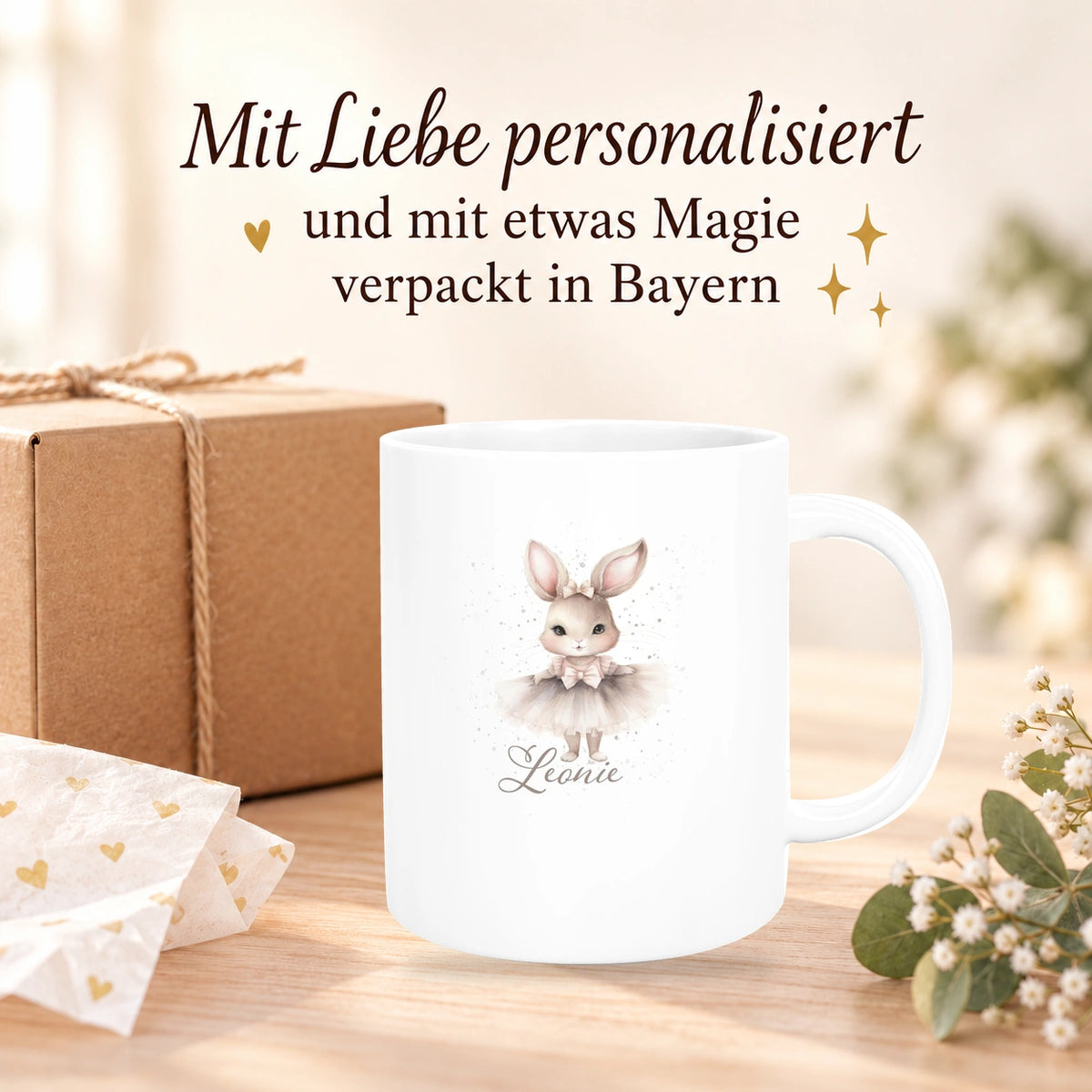 MUCKKI-PRO:6639f03df21e0ac4f5dcfea0e433c36ef68a317c67186048815a081c3729e574:Tasse Ostern - Hase 8 Wunschnamen Keramik personalisiert versch. Farben