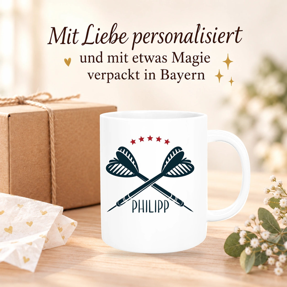 MUCKKI-PRO:b2f5c859194a440b8424cee2fa5059a935ff6841aefdfdb7ccdcee547dadbaec:Tasse Dart 3 Wunschname Keramik Kinderbecher personalisiert versch. Farben