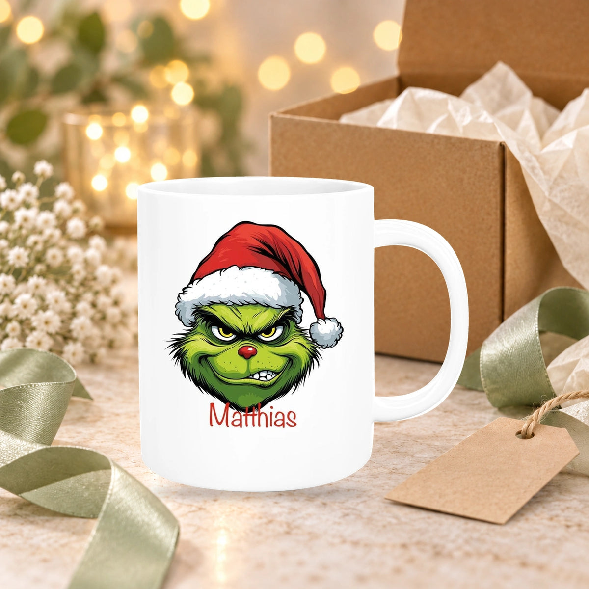 MUCKKI-PRO:c01e5c2a5d188530db8224e98f0feb8f1a45aede10062512d9ec528b42641547:Tasse Wunschname Weihnachten Grinch 9 Keramik Kinderbecher versch. Farben