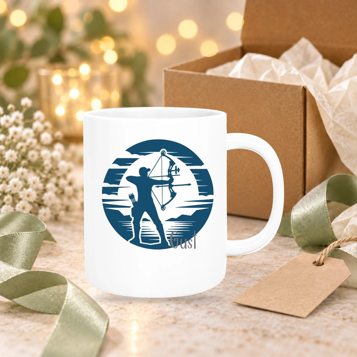 MUCKKI-PRO:f35d7563c8a8225cfe781f936a8cdc5fcc33a1f428bd3a1c544b6f968c6ac64b:Tasse Bogenschütze 3 Wunschname Keramik personalisiert versch. Farben