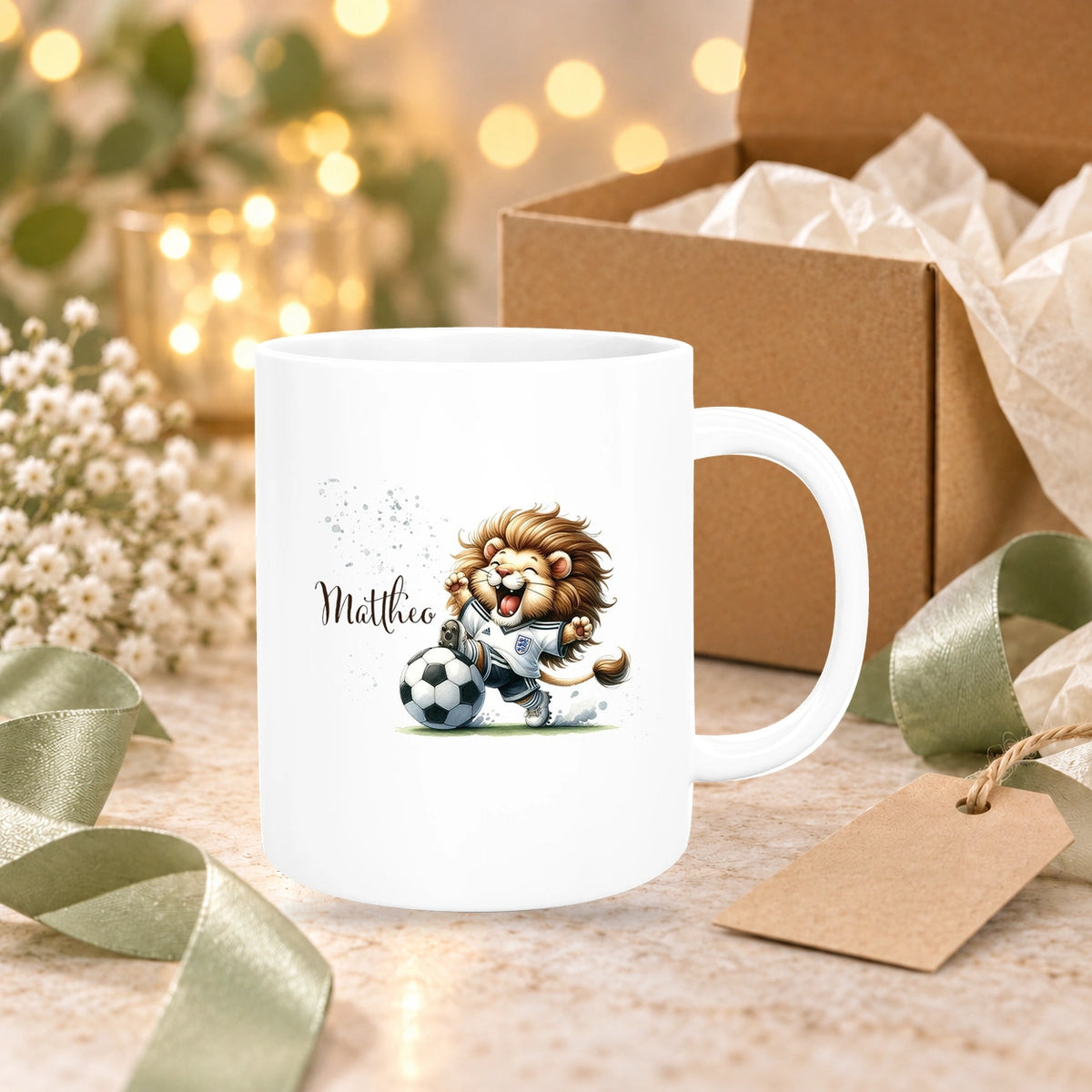 Tasse Fußball 9 Wunschname Keramik Kinderbecher personalisiert versch. Farben