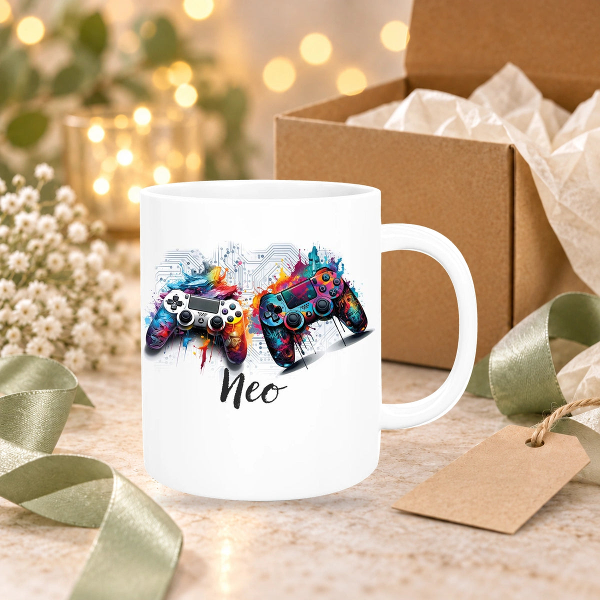Tasse Gamer 1 Wunschname Keramik Kinderbecher personalisiert versch. Farben