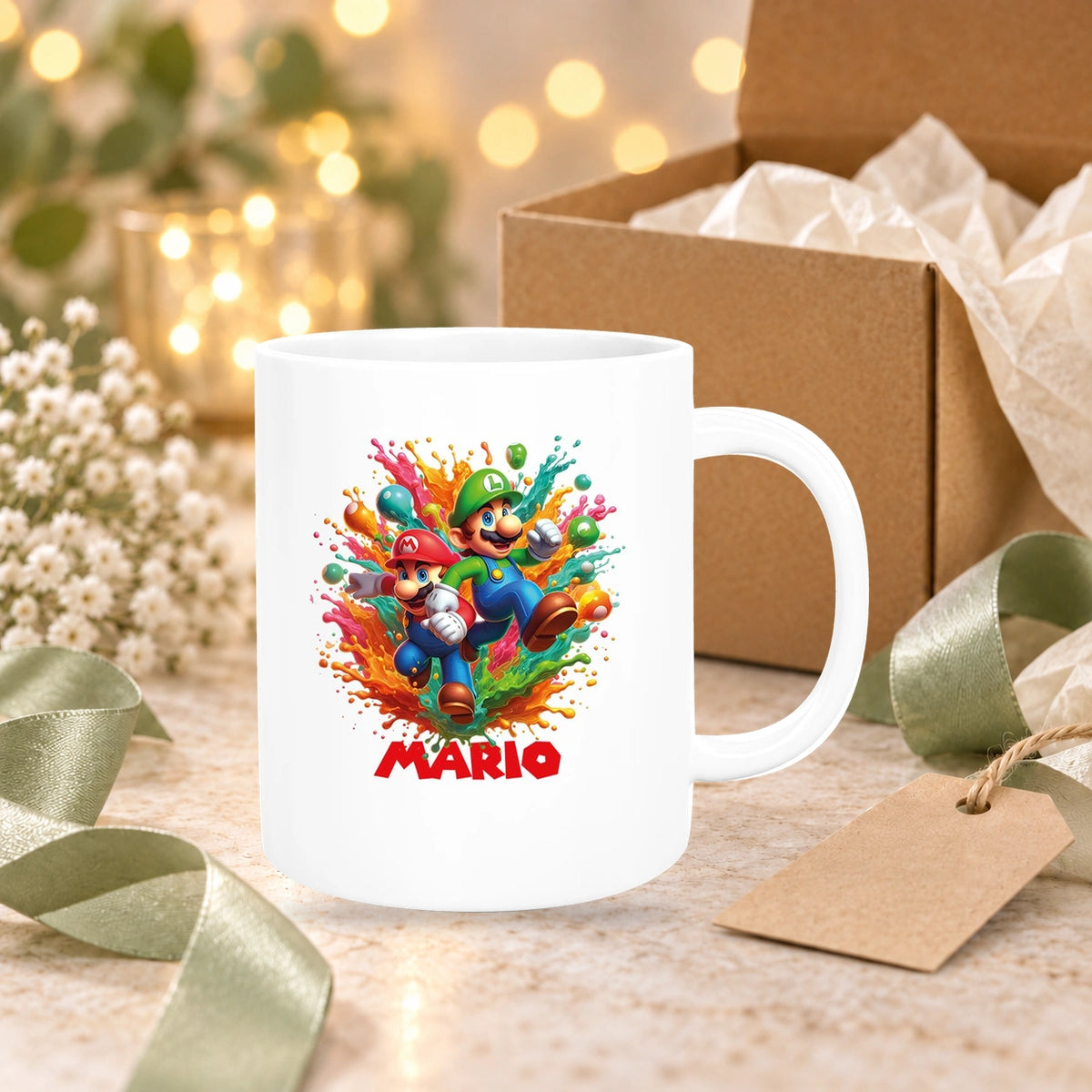 MUCKKI-PRO:1859da7fe4f5a819216762503426f12e3eb79b755252dac5d74e19f44e050845:Tasse Wunschname Super-Mario 4 Keramik Kinderbecher personalisiert versch. Farben