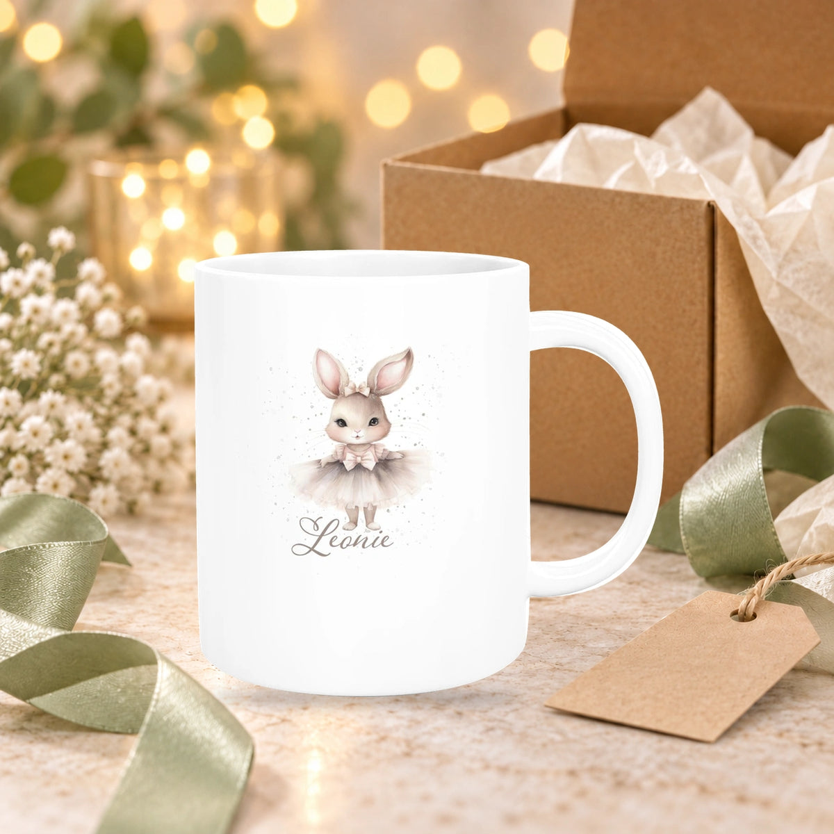 Tasse Ostern - Hase 8 Wunschnamen Keramik personalisiert versch. Farben