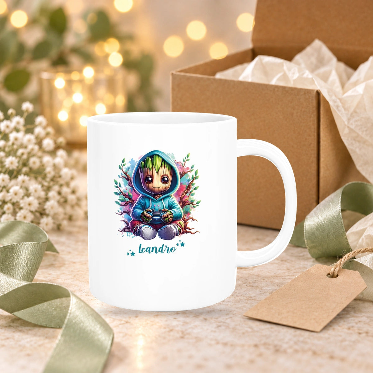 MUCKKI-PRO:ec64d0ce5fa4ef377e0aff3455f61e05136f6af3dee6c337826c493ef21991a6:Tasse Wunschname Baby-Groot 6 Keramik Kinderbecher personalisiert versch. Farben