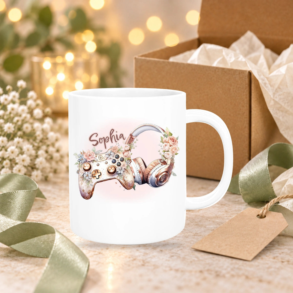 Tasse Gamer 4 Wunschname Keramik Kinderbecher personalisiert versch. Farben