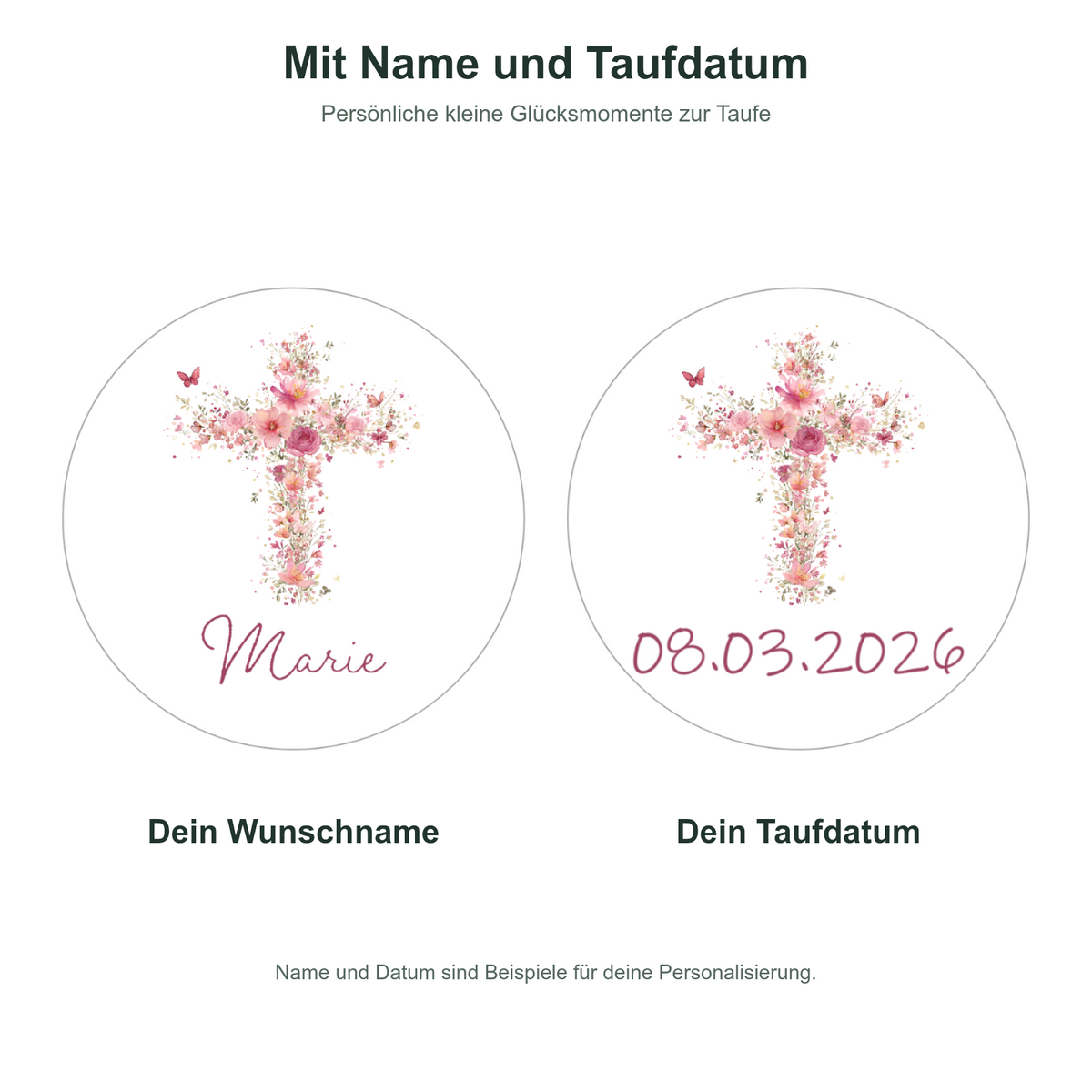MUCKKI-PRO:74aa2bb3f83cf0182af0ffaa64ee1a0d004ddaa4a422c54aceef6b6507b61515:Muffinaufleger Taufe Kreuz 2 – 12 Stück à 6 cm mit Name und Taufdatum