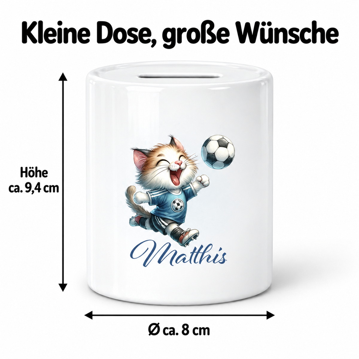 MUCKKI-PRO:5c06a72d8f59f166cee4b5a316636eb1284c9903c2ed73d9bc6051c0f69d638f:Spardose mit Wunschname Fußball 18 personalisiert