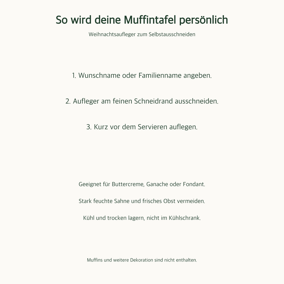 MUCKKI-PRO:8c9a48d4efdf78e3b728977210bd3fe4fa594451924f0c1bb6762e8a4c5e9702:Muffinaufleger Weihnachten Lebkuchenhaus – personalisiert mit Familienname – 4 cm oder 6 cm