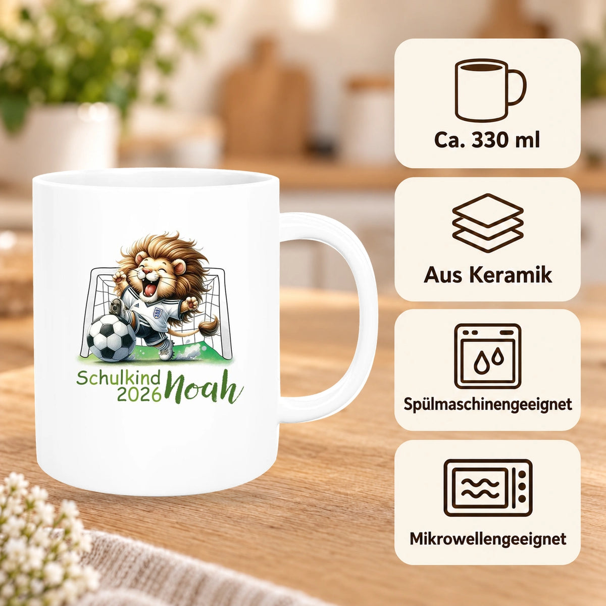 MUCKKI-PRO:eb0f72d5a0553e8cffcb6f6dd00102ba7aace6fa19a741a927b9f9cec77e6210:Tasse Schulkind 13 Wunschname Fußball2 Keramik Kinderbecher Personalisiert versch. Farben