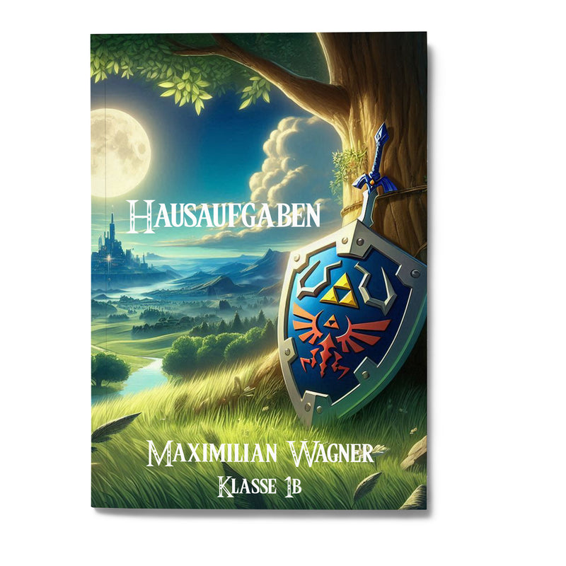 Hausaufgabenheft Link 1 DIN A5 - 48 Blatt mit Name und Klasse