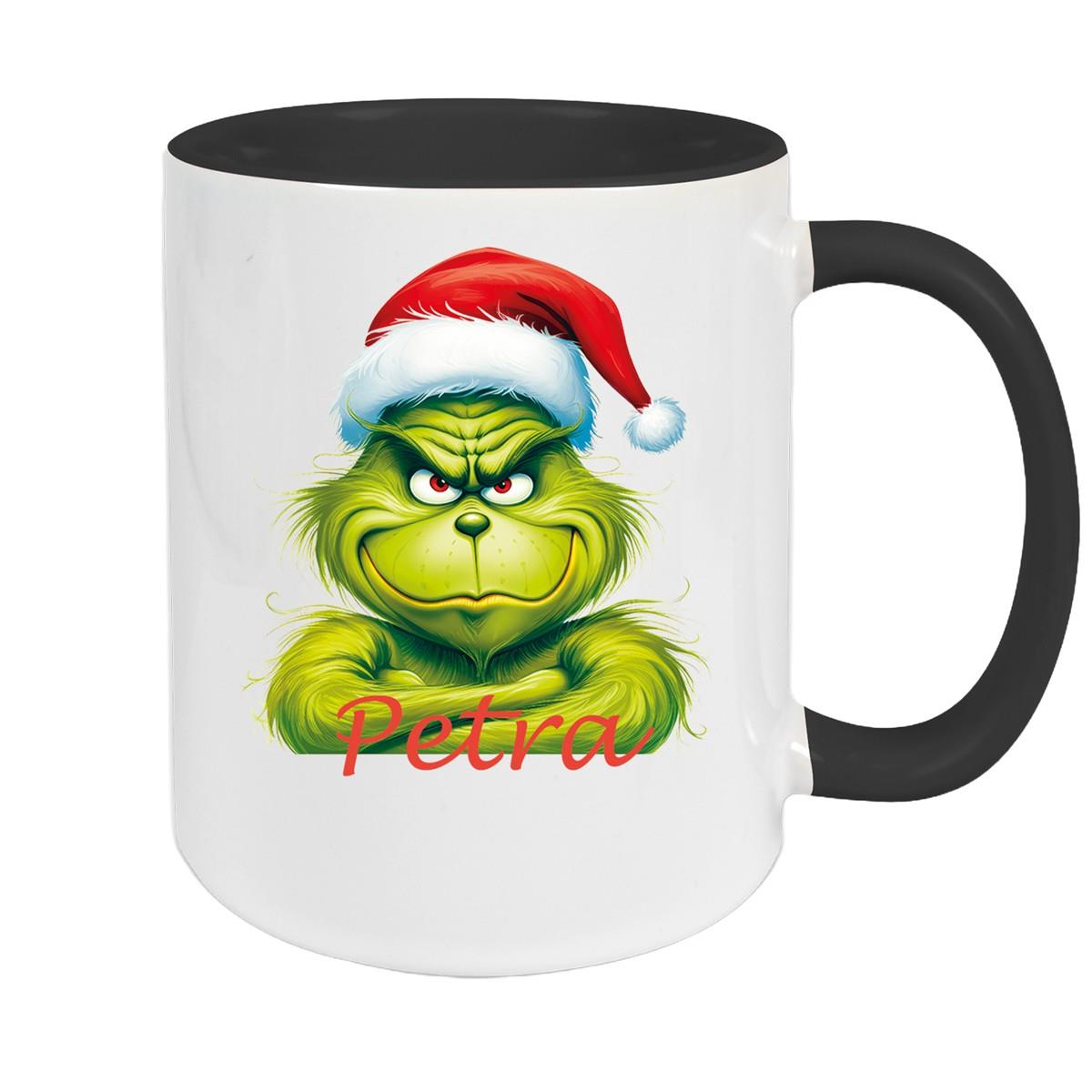 Tasse Wunschname Weihnachten Grinch 2 Keramik Kinderbecher versch. Farben
