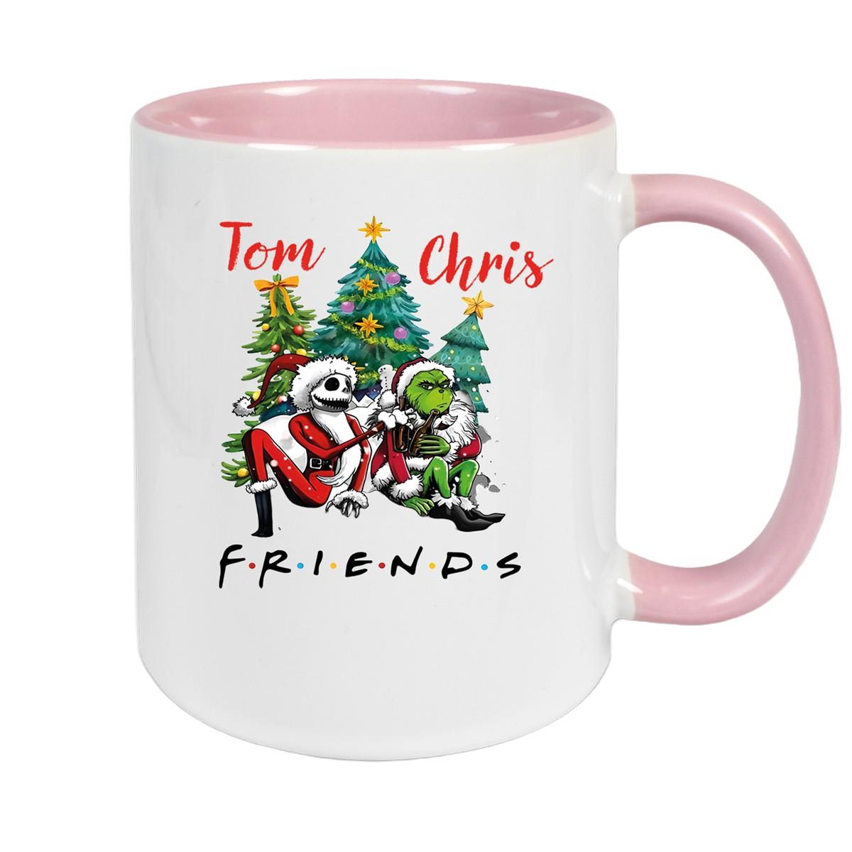 Tasse Wunschname Weihnachten Grinch Jack 6 Keramik Becher versch. Farben