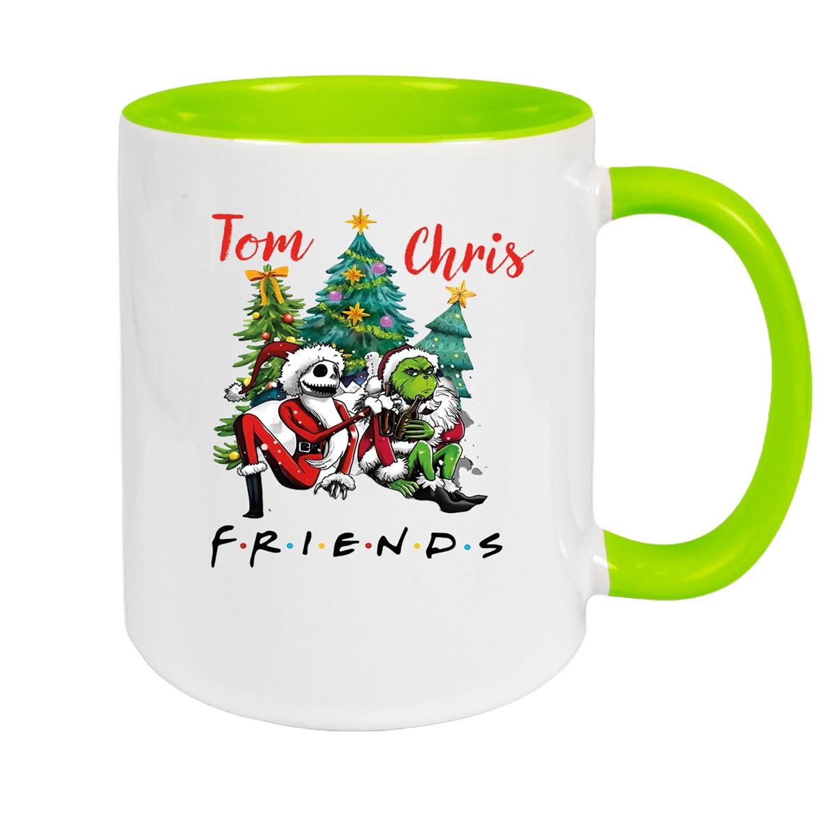 Tasse Wunschname Weihnachten Grinch Jack 6 Keramik Becher versch. Farben