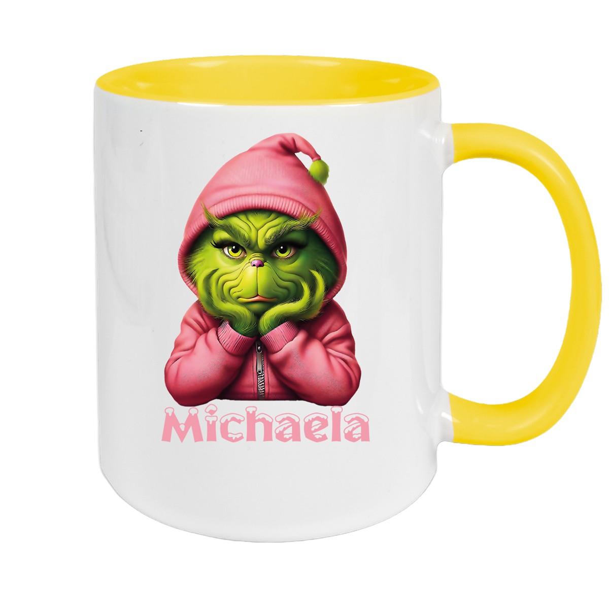 Tasse Wunschname Weihnachten Grinch 10 Keramik Kinderbecher versch. Farben