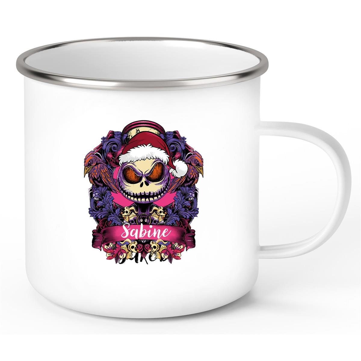 Tasse Wunschname Weihnachten Nightmare before Christmas 5 Emaille Becher