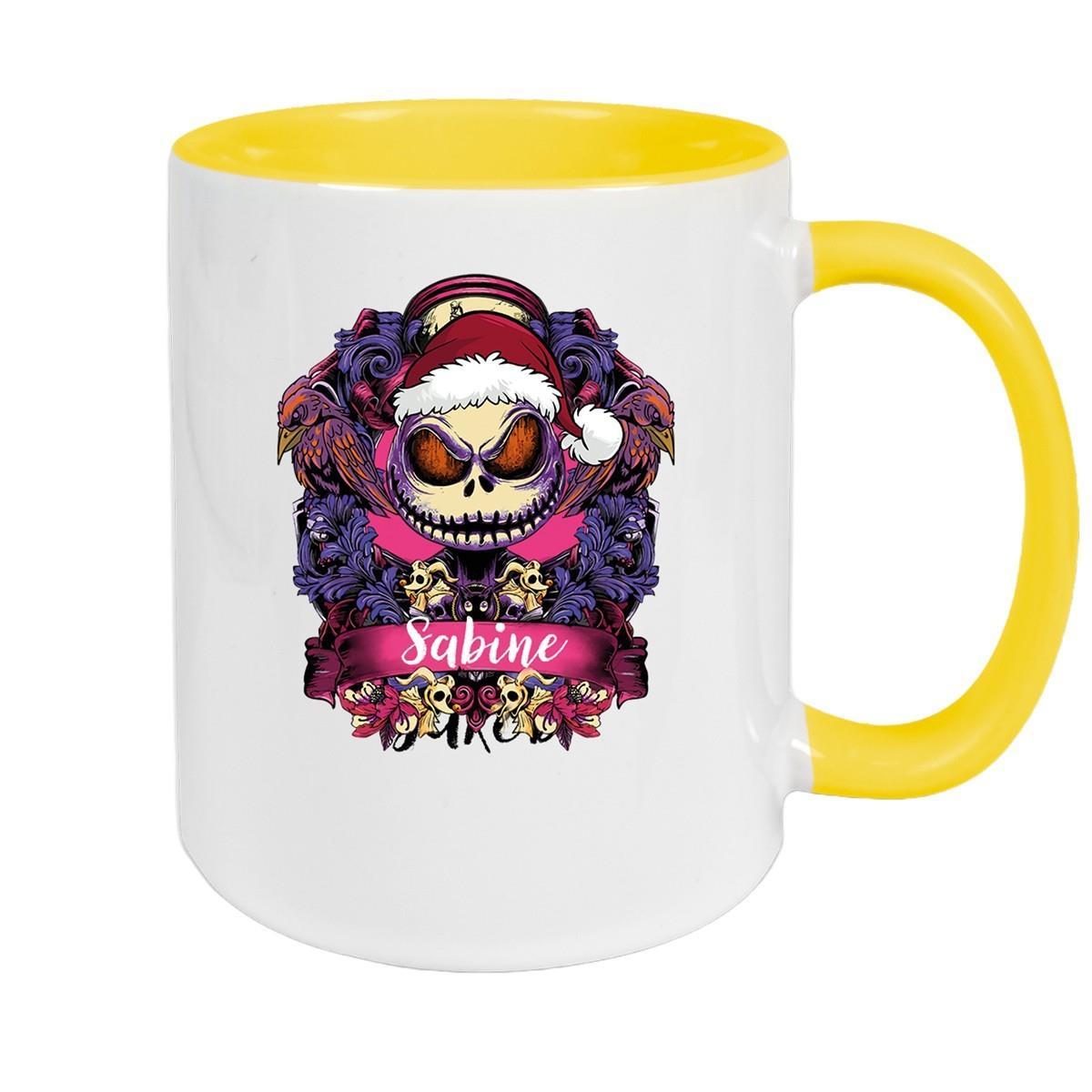 Tasse Wunschname Weihnachten Nightmare before Christmas 5 Keramik Becher versch. Farben