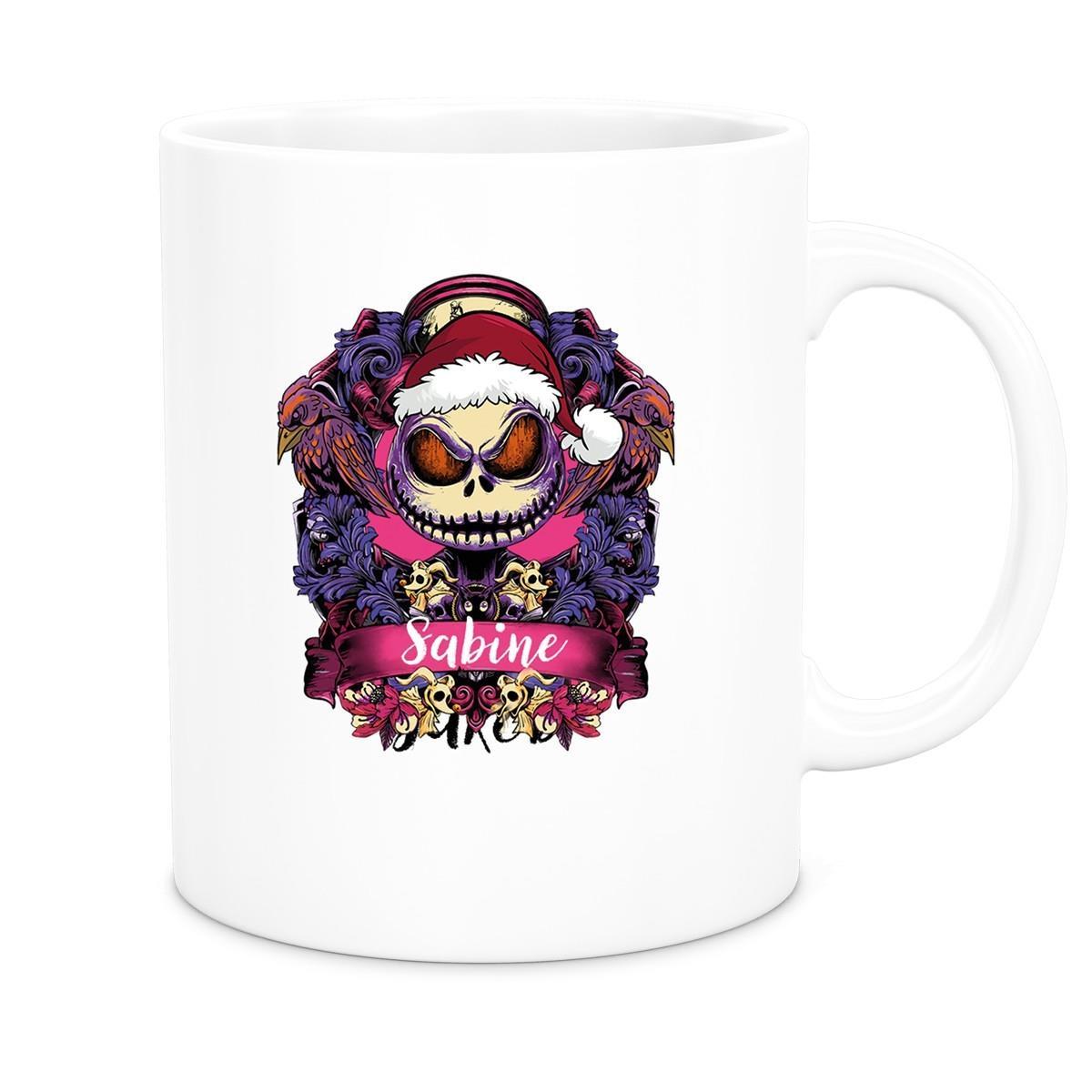 Tasse Wunschname Weihnachten Nightmare before Christmas 5 Keramik Becher versch. Farben