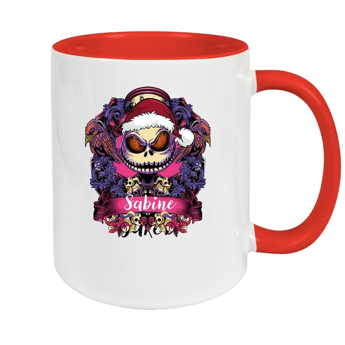 Tasse Wunschname Weihnachten Nightmare before Christmas 5 Keramik Becher versch. Farben