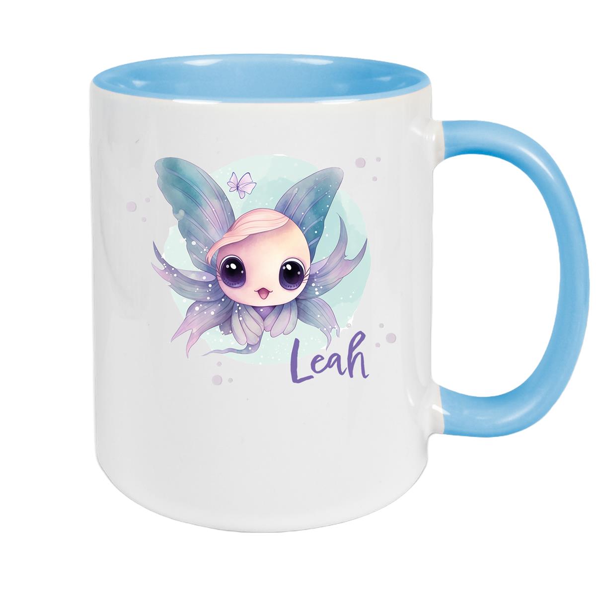 Tasse Wunschname Meerestiere-Fisch 1 Keramik Kinderbecher versch. Farben